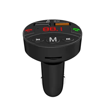 

QC3.0 Fast Bluetooth Car Kit Wireless FM Transmitter Dual USB Charger Audio MP3 new and high quality 12V~24V 20190704