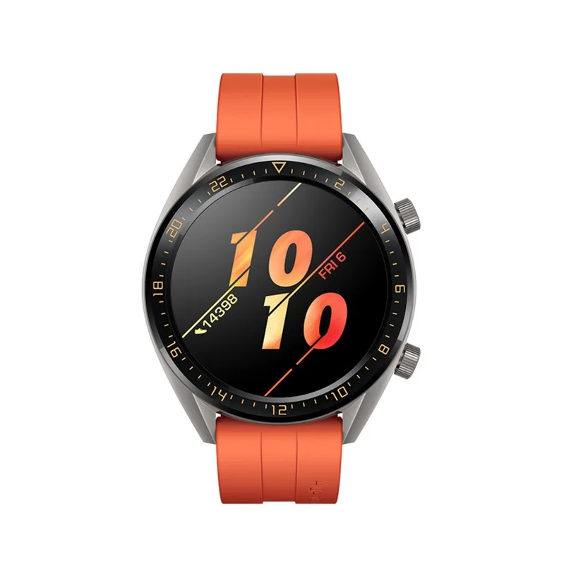 22 мм силиконовый браслет Смарт-часы ремешок для huawei часы GT 2 кожаный ремешок для часов GT/Волшебный сменный Браслет - Цвет: Orange Active