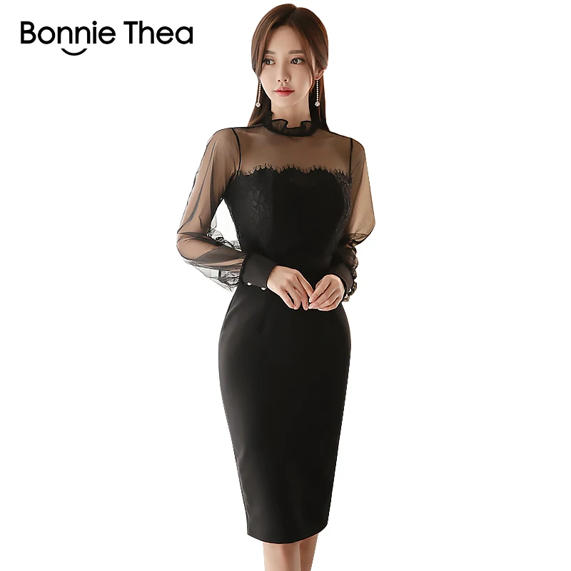 Kopen Bonnie thea sexy Schede Vrouwen zomer jurk femme Bodycon zwarte korte slanke jurk werk party dames jurken vestidos 2018 kleding