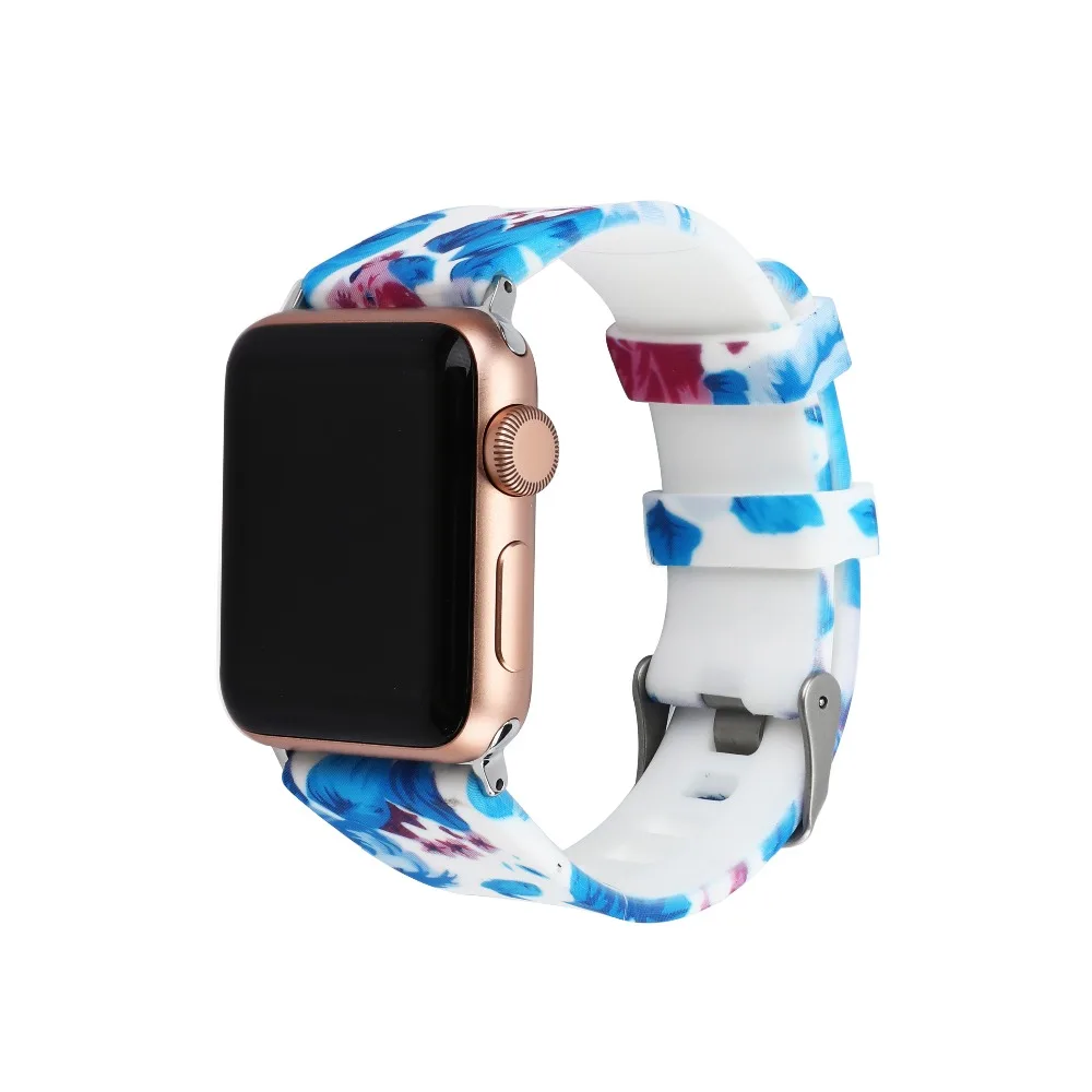Спортивный ремешок для Apple Watch 42 мм 38 Iwatch series 3 2 1 силиконовый браслет часов с