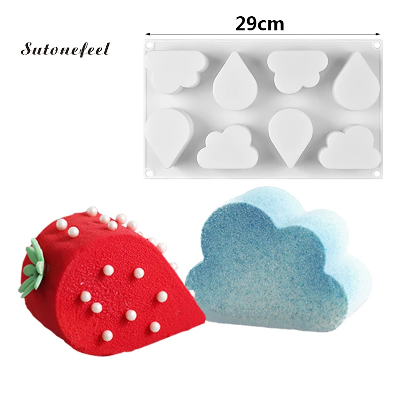 

Droplets Cloud Shape Silicone Mold Cake Mousse Baking Moulds Chocolate Dessert Form Mold for Baking Cake Decorating Tool