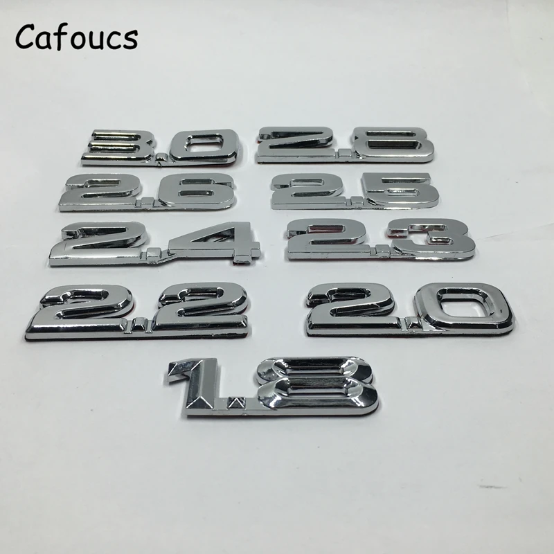 Автомобильная эмблема Cafoucs Chrome 1 8 2 0 3 4 5 6 автомобильные наклейки с логотипом для VW