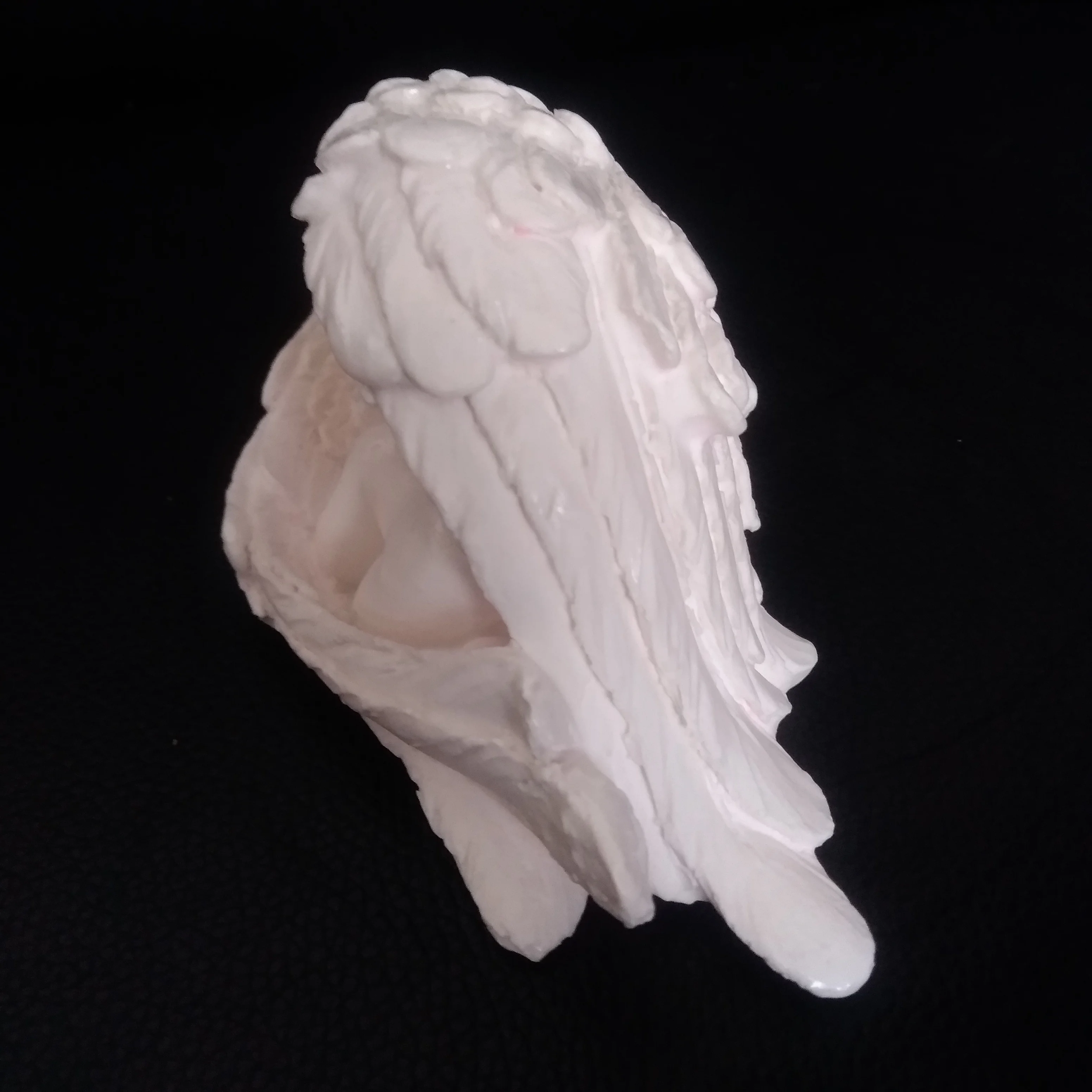 Beautiful Wing Angel Mold 3D Clay Craft Mould for Home Desk Decorating DIY Plaster Baby Silicone Molds