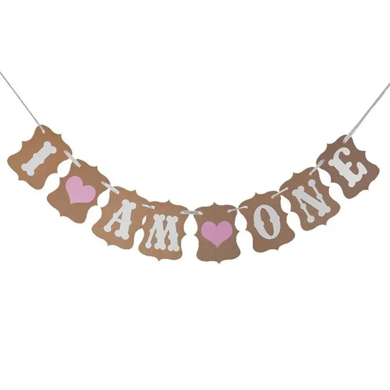 I AM ONE LOVE Paper Garland Bunting Banner деревенская Крестильная детская гирлянда для душа