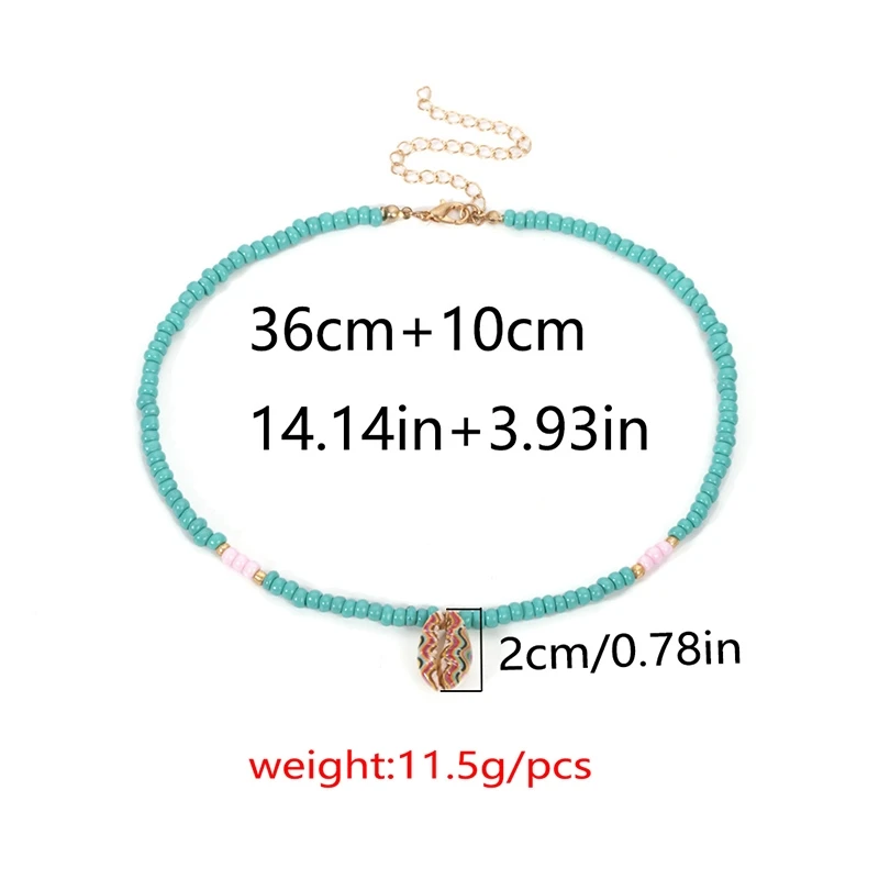 KOMi 20Styles Bohemian Natural Stone Pearls Collar Pendant Necklace for Women Ethnic Chokers Shell Chain Statement Necklace Gift