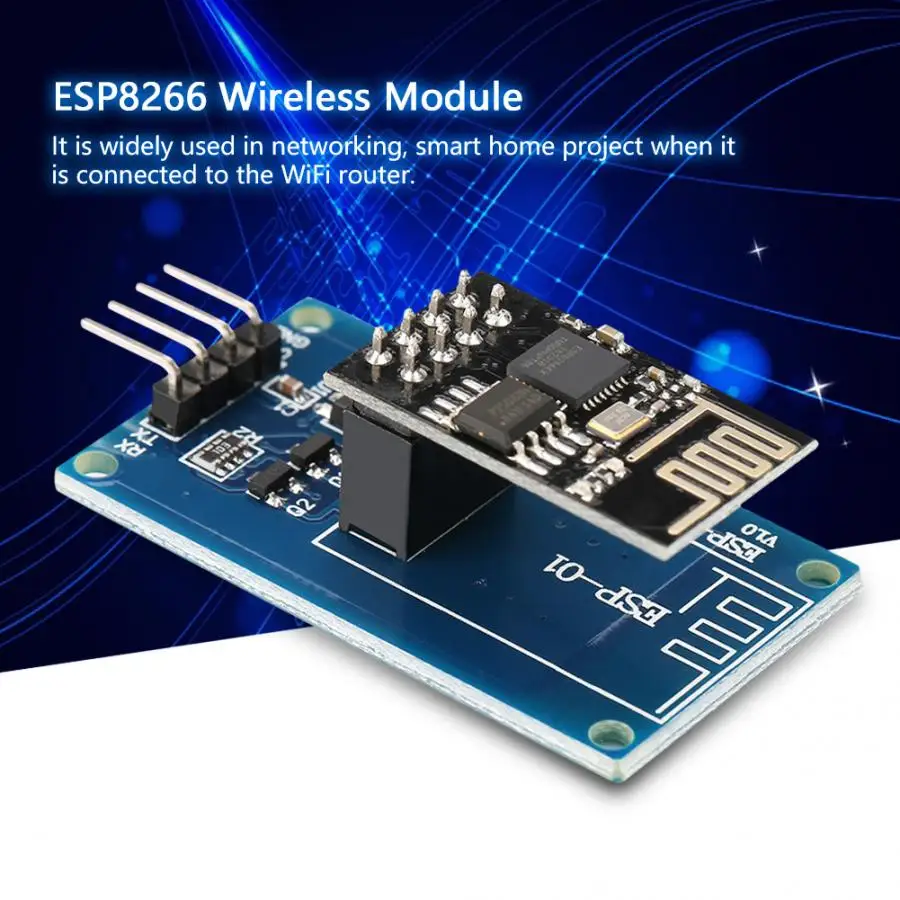 

ESP8266 ESP-01 Serial Wi-Fi Wireless Module Transceiver Module w/ ESP-01 Adapter Wi-Fi Wireless Module WiFi serial transceiver