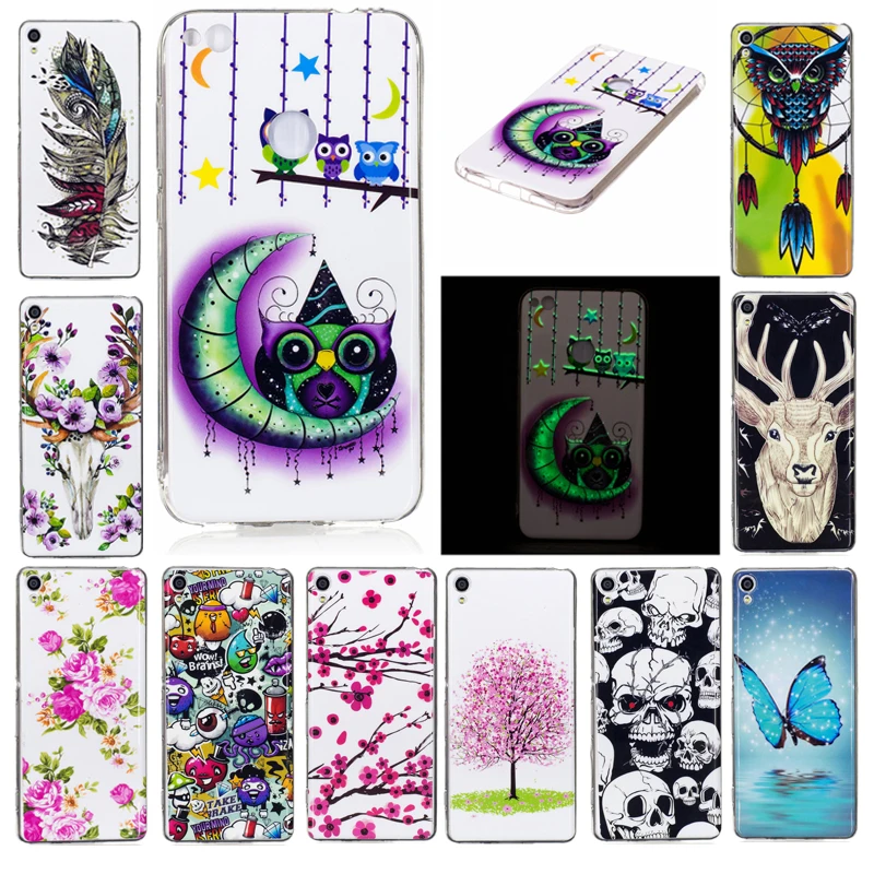 

For Sony XA Luminous Case Animal Flower Anime Silicone TPU Cover Case for Sony Xperia XA / XA Dual F3111 F3112 F3113 F3116 5.0