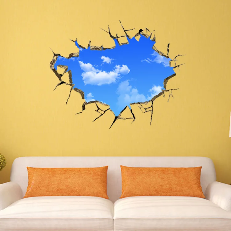 3D stereoscopic personalized fashion ceiling wall sticker removable