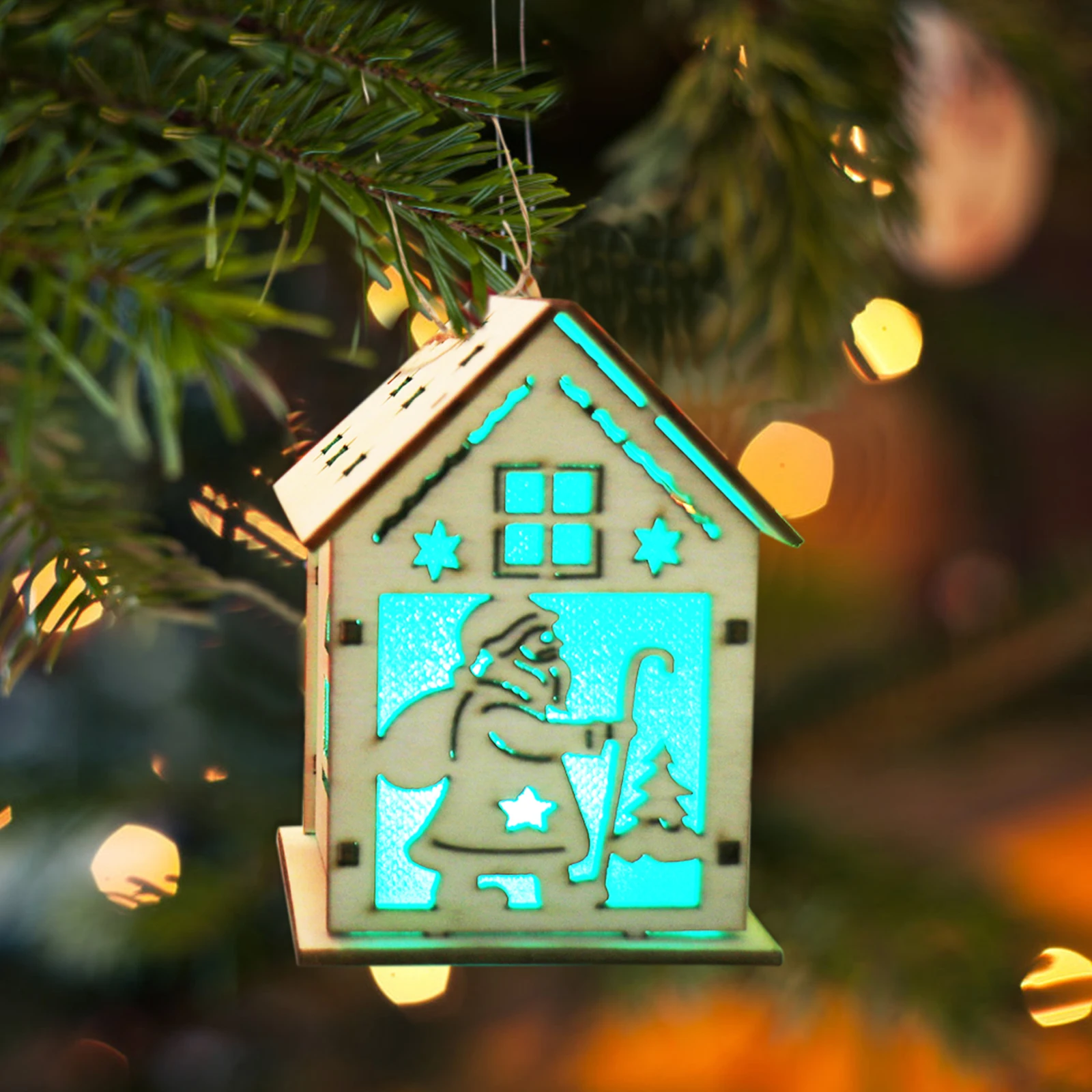 aliexpresscom buy 1pc christmas festival led light wood house christmas tree hanging ornaments holiday xmas gift wedding decoration gifts from reliable - House Christmas Ornament aliexpresscom buy 1pc christmas festival led light wood house christmas tree hanging ornaments holiday xmas gift wedding decoration gifts from reliable - House Christmas Ornament