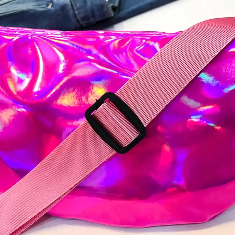 Для женщин грудь талия сумка 2018 Новая мода уникальный Дизайн лазерная кожа Сумка сумки на ремне женской груди сумка bolsa feminina A5