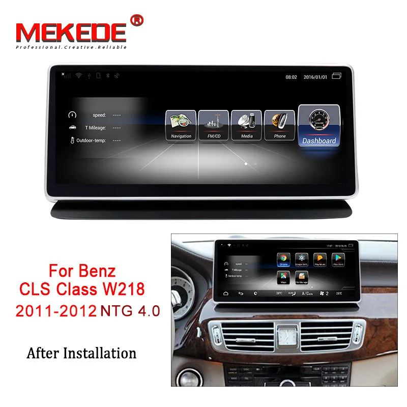 MEKEDE 10,2" HD Android 7,1 навигационный дисплей для Mercedes Benz CLS Class W218 2011-2013 gps стерео тире мультимедийный плеер - Цвет: car dvd