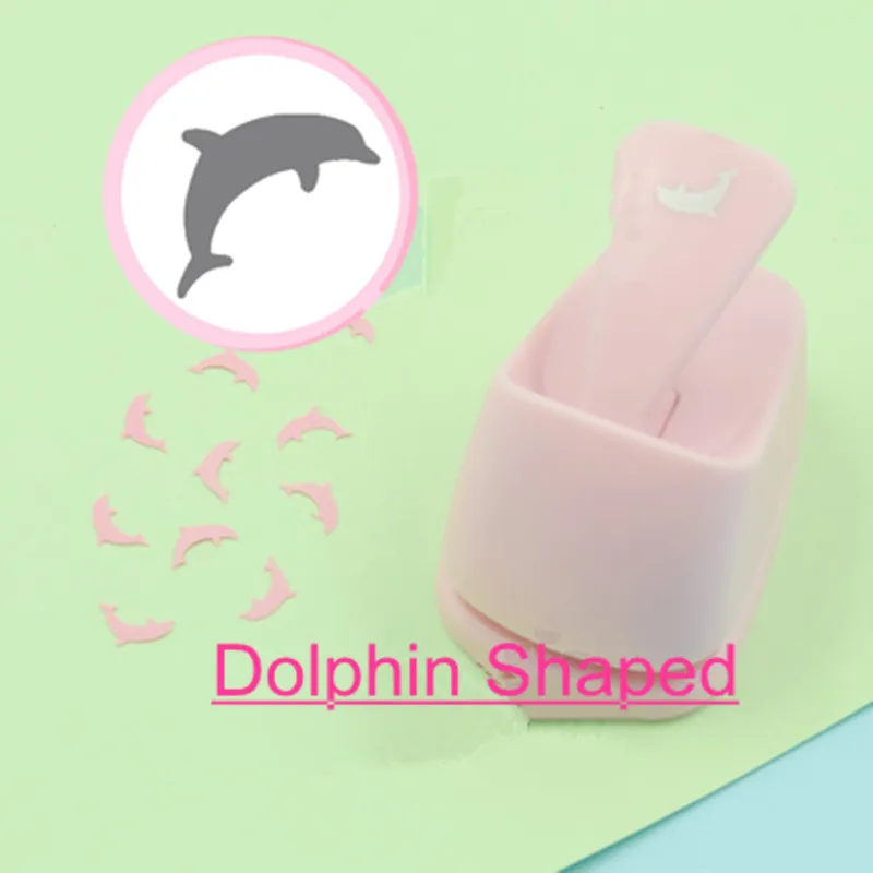 Free Shipping Dolphin shaped paper cutter school craft punch perfurador