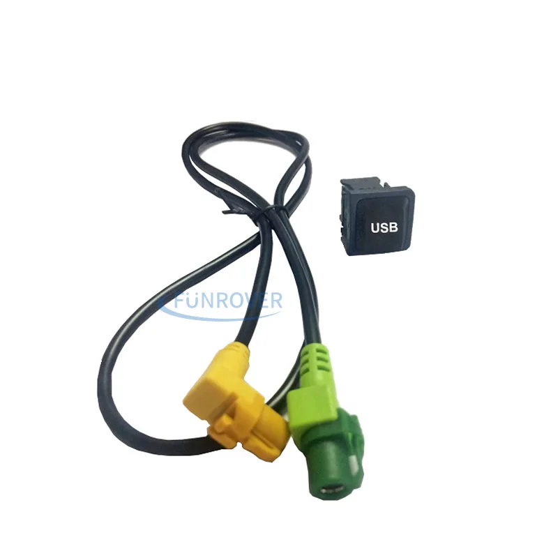 Freeshipping Автомобиля USB Адаптер Кабель и Переключатель для Volkswagen RCD510 RNS315 RCD300+ VW Golf Jetta MK6 Поло Touran Tiguan Scirocco