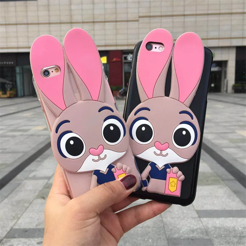 

3D Cute Cartoon Rabbit Soft Silicone Back Cover Skin for LG V30 Phone Cases Funda Coque for LG V30 Cases