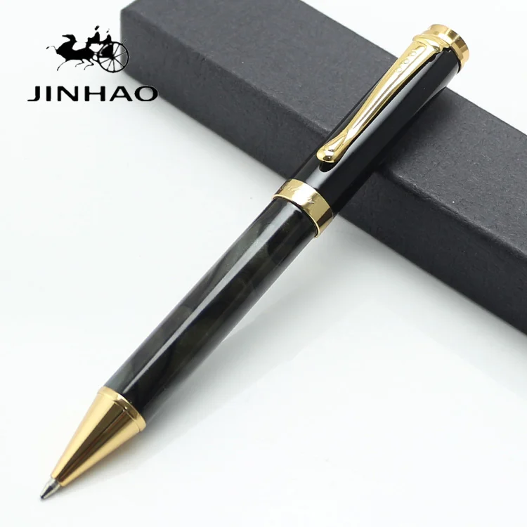 

JINHAO 500 mtale ballpoint pen Stationery School Office Supplies luxury brand Writing birthday Gift Pens 4 colours