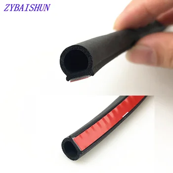 

5 meters large D small D style Car Sound Isolation Sealing Rubber Strip, Anti Noise Rubber Adhesive tape Car Door Seal