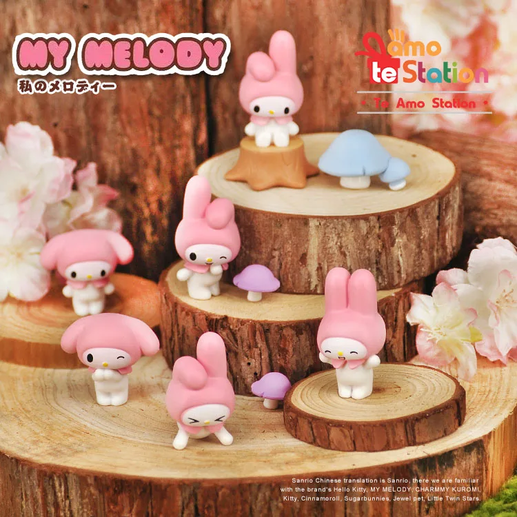 

3.5cm Cute Cartoon My Melody Mini PVC Action Figures Collectible Model Toys Lovely Rabbit DIY Gift for Girls Kids