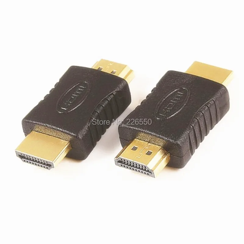 

100pcs Male To Male HDTV Converter Connecter Adapter 1080P hdmi-compatible Extender for PC HD TV Laptop