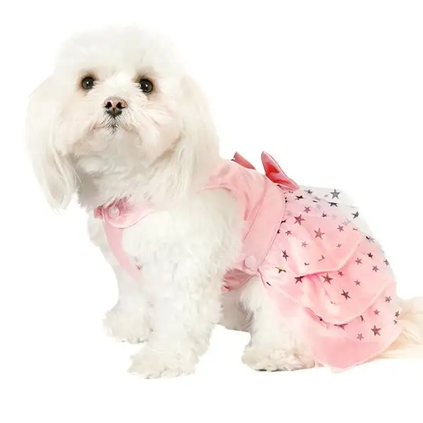 Поводок для собак летнее платье принцессы Тюль шифон ПЭТ ремни для щенка Платье Юбка Одежда для животных XXS XS s m l xl