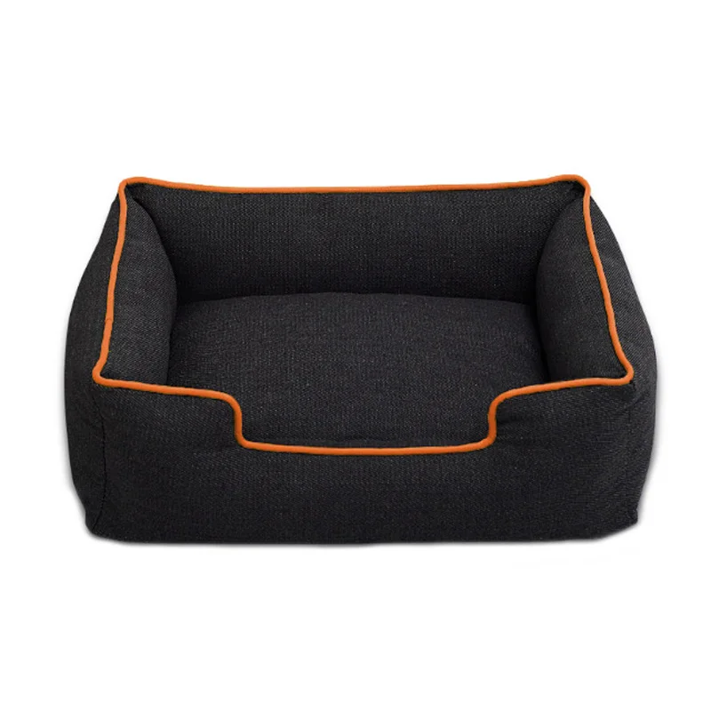 4 разноцветная джинсовая ткань маленькая кровать для собак Водонепроницаемая Нижняя Щенок Чихуахуа кровати зимняя теплая кровать для кошки Дом S/M/L - Цвет: Orange