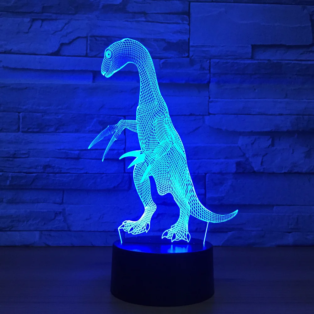 Динозавр 3d лампа 7 цветов светодиодный ночник для детей сенсорный светодиодный Usb Настольный Lampara лампа для сна ночная лампа для комнаты Прямая поставка