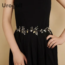 Свадебные ремни с жемчугом Золотые листья цветы и пояс со стразами для вечерней одежды Свадебные аксессуары для женщин Девушка