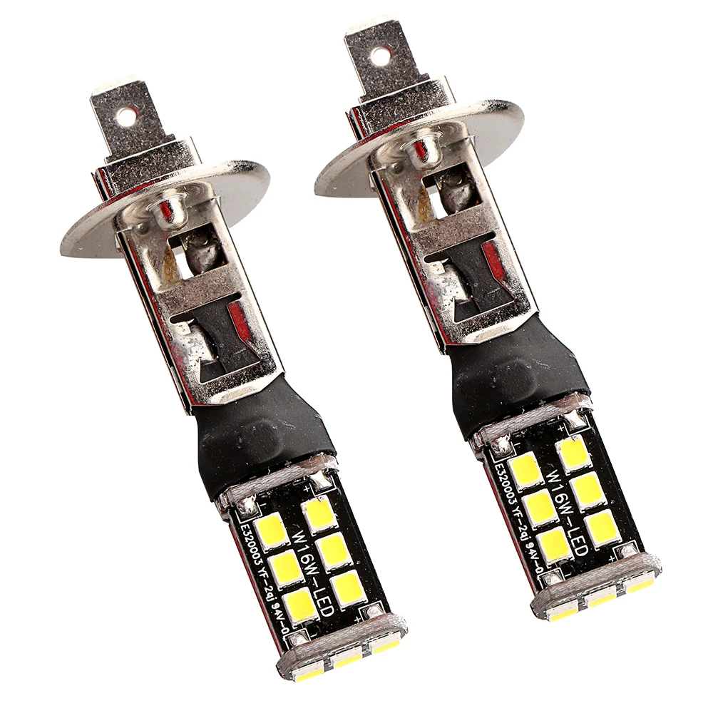 2 шт. белый 2835 15SMD светодиодный Canbus без ошибок H1 H3 H4 H7 H11 9005/HB3 9006/HB4 автомобиль дневное время ходовые огни передние противотуманные фары 12 В 24 В