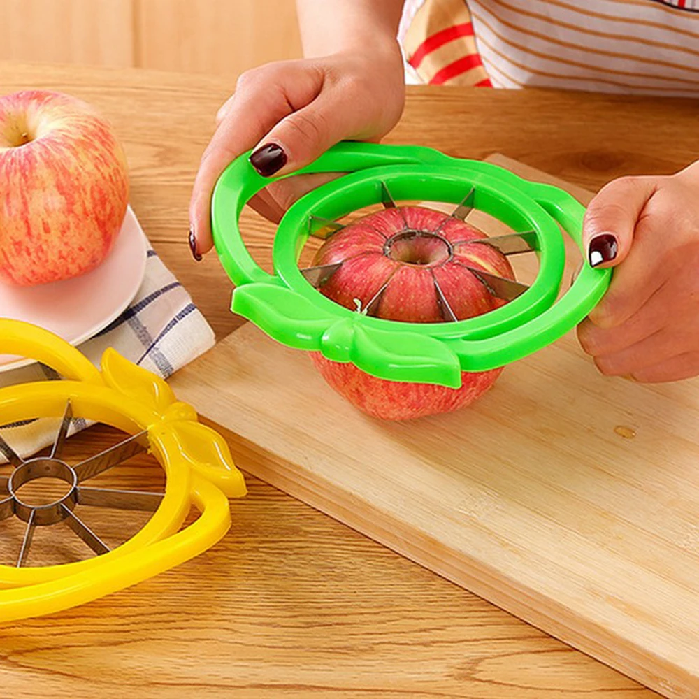 1 шт. Практичный Нож Из Нержавеющей Стали Apple Slicer креативные практичные кухонные принадлежности кухонный инструмент случайный цвет