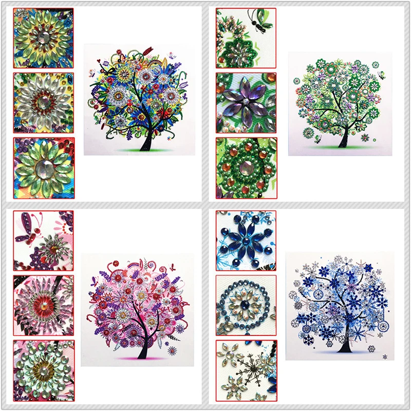 

5d Drill DIY Crystal Painting Diamond Embroidery Winter Flower Tree Special Shaped Diamond Painting Needlework Christmas Gift