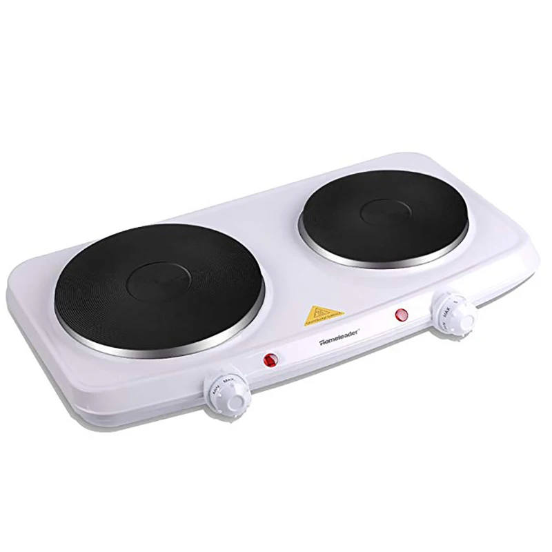 Homeleader Double Hot Plate 1500w Stainless Steel Portable Homeleader Double Hot Plate 1500w Stainless Steel Portable Induction Cooktop Countertop Burner With Dual Temperature Control