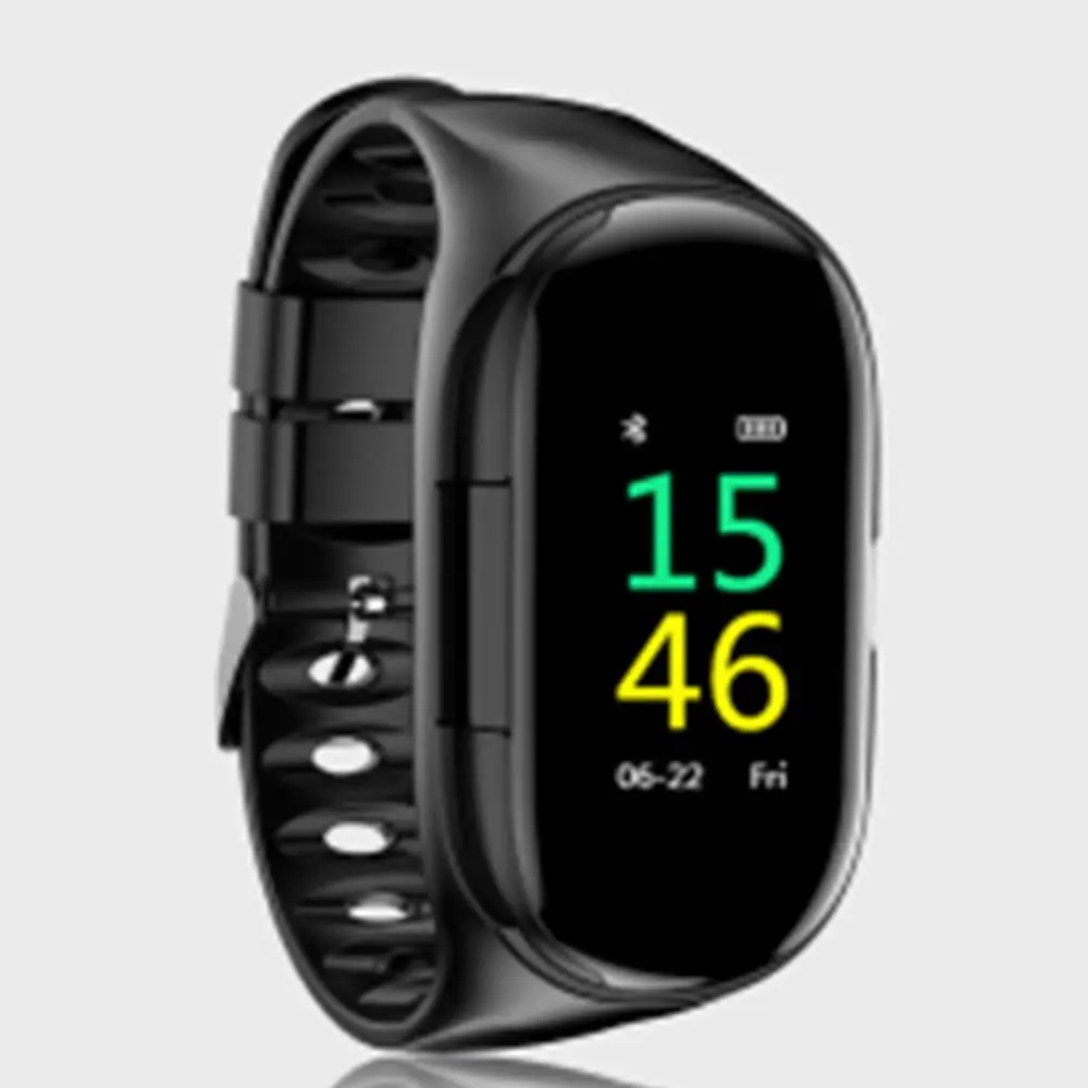 

T88 Newest 2-In-1 AI Smart Watch With Bluetooth Earphone Heart Rate Monitor Smart Wristband Long Time Standby Sports Watch Men