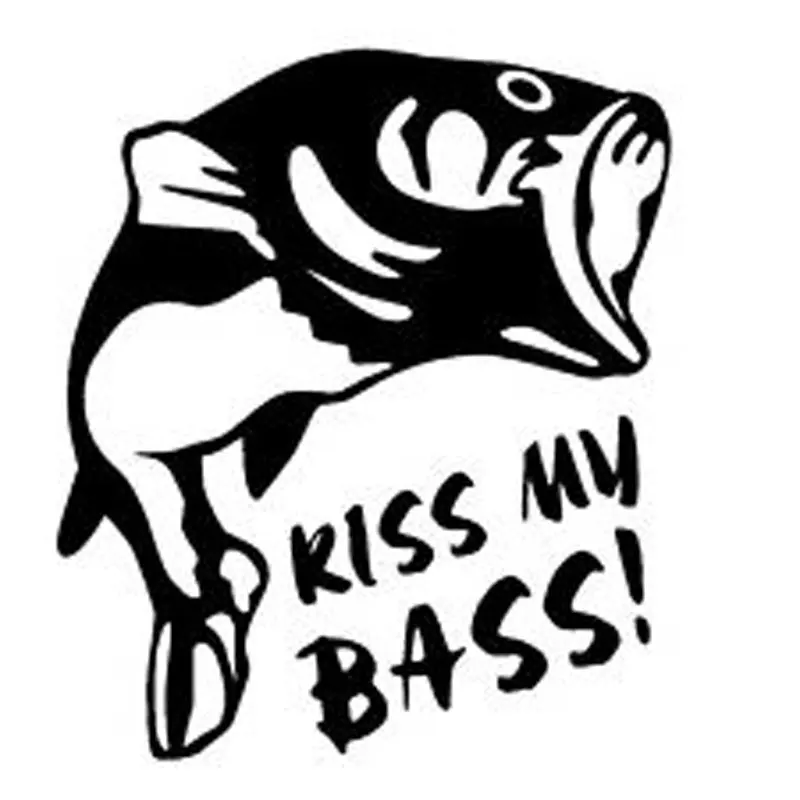 Download 12.4CM*14.5CM Vinyl Decal Kiss My Bass Truck Sticker Funny ...