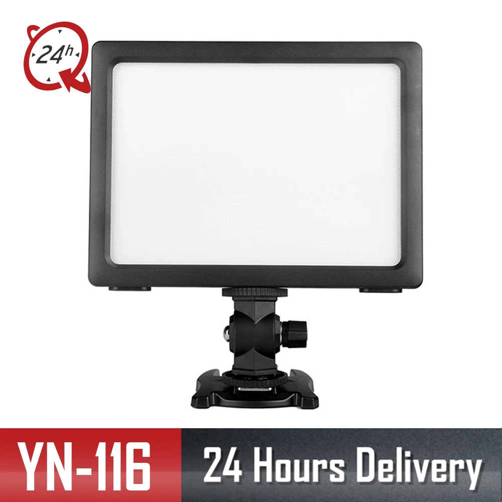 

2018 YOONGNUO YN116 LED Video Studio Light Panel 3200K-5500K Photographic Lighting On Camera Light for DSLR Canon Nikon Pentax