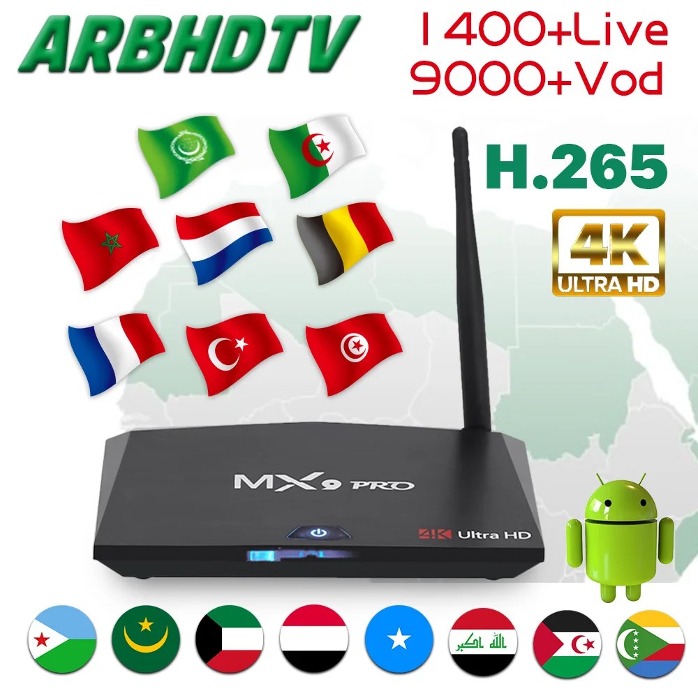 

IPTV France Arabic MX9 Pro 1 month IP TV Code Turkey French IPTV Subscription TV Box 4K Android 8.1 France Full HD Belgium IPTV