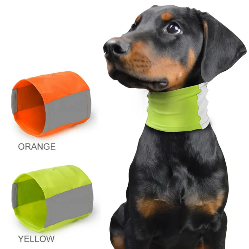 

Hot Adjustable Pet Dog Cat Neck Scarf Collar Neck Scarfs Pet Reflective Fluorescence Scarfs2049