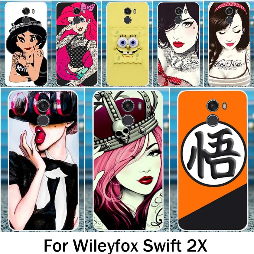 

Akabeila DIY Painted Phone Cases For Wileyfox Swift 2X Phone Bag Cover Silicon Case Anime Characters DIY Pattern