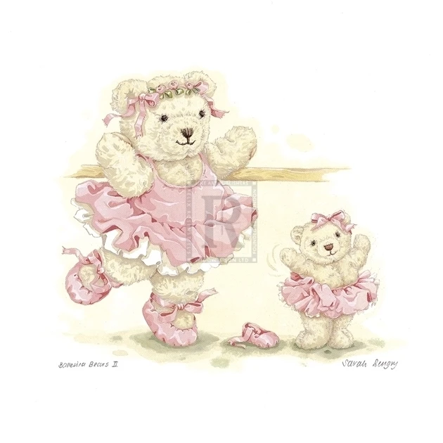 Ballerina Bears II Poster Print by Sarah Bengry (12 x 10)