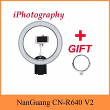 NanGuang CN-R640 V2 Photography Video Studio 640 LED Continuous Macro Ring Light 5600K Day Lighting update by Cn-65C pro / R640
