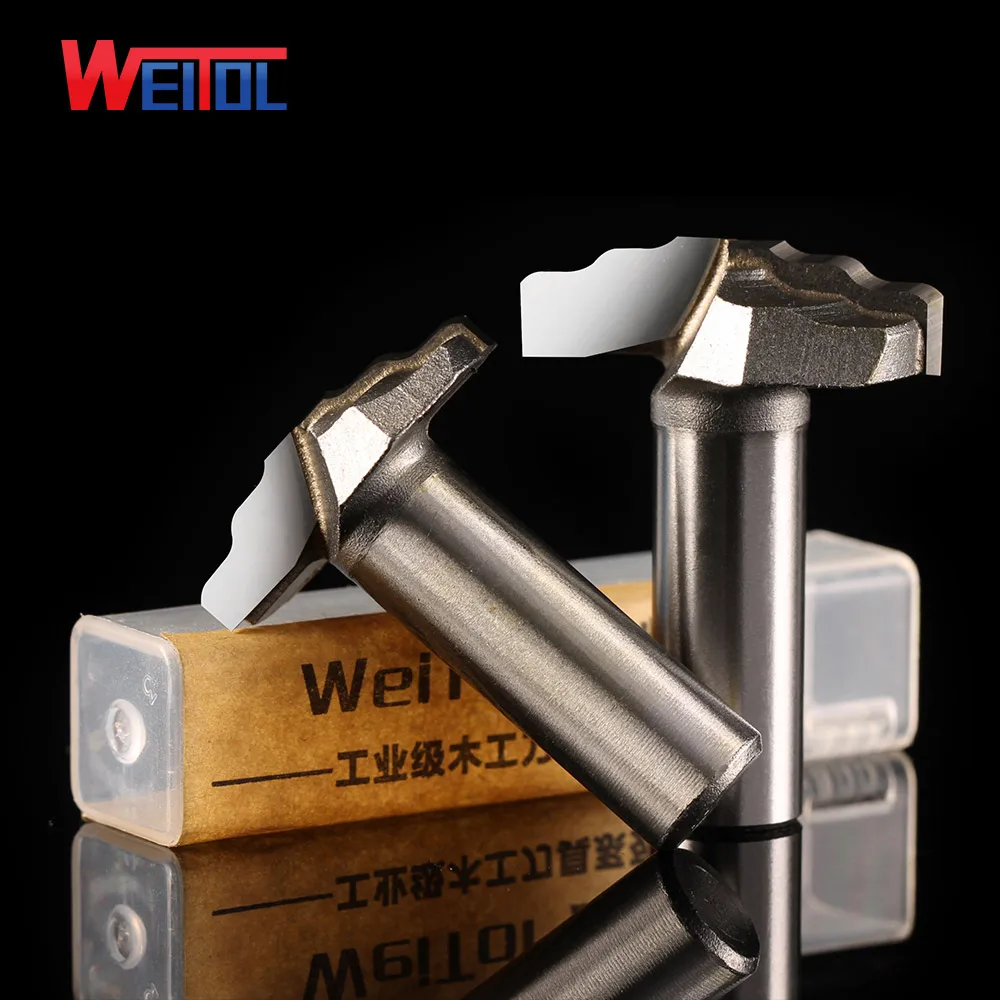 

Weitol 1 pcs 1/2 inch Woodworking Cutter Double Edging Router Bits for wood carbide Four arc Carver bit for Various wood