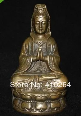 

0116P [old craft ] Fast Shipping Tibet Buddhist bronze Goddess of Mercy kwan-Yin Buddha Statue (A0314)
