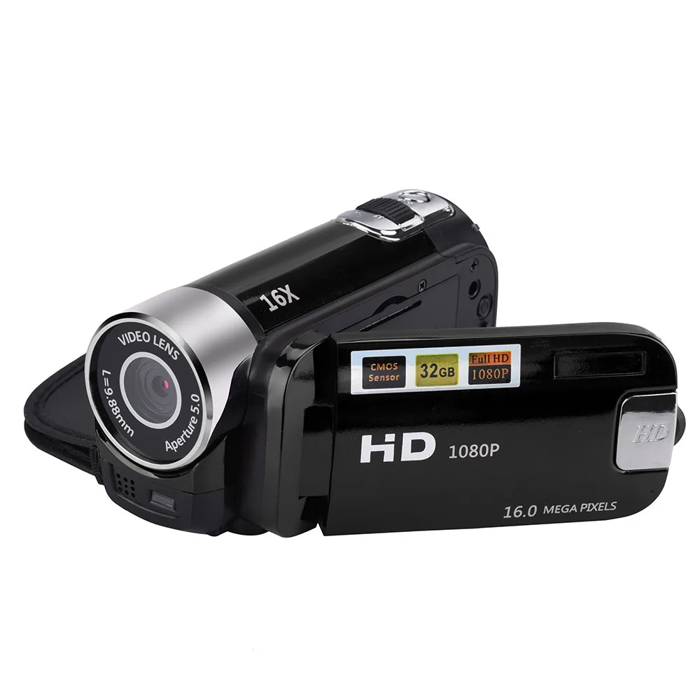 HIPERDEAL TFT ЖК дисплей камера Full HD 1080 P Портативные видеокамеры 16x зум 16MP домашнего использования цифровой w/2," Вращающийся ЖК-экран# M