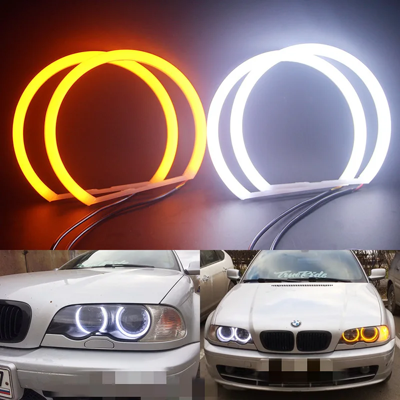 Dual-Color-Switchback-Cotton-LED-Angel-Eyes-131MM-Halo-Rings-Light-Error-Free-for-BMW-E46_副本