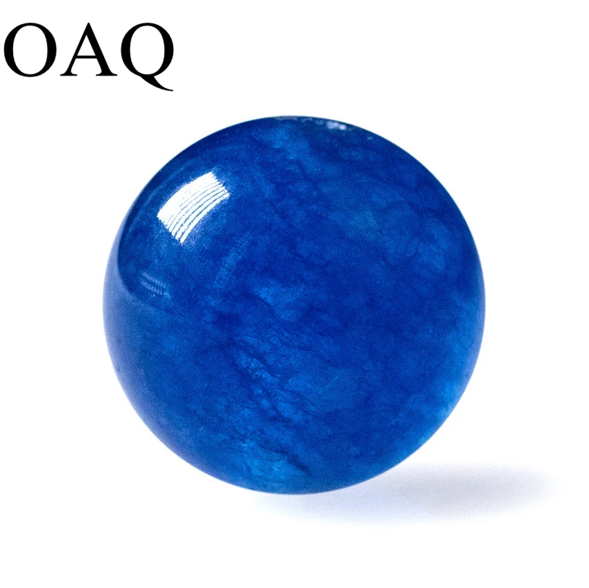 

6-12mm Natural Stone Beads Blue Ink Jade Beads DIY Accessories Round Charm For Bracelet Beading Craft Wholesale
