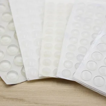 

50/64/80/100PCS Self-adhesive Damper Furniture Door Stopper Durable Collision Cushion Prevent Noisy Bumper Silicone Pads