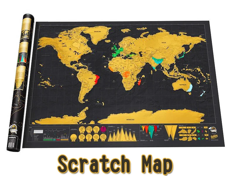 Scratch Map Stationery Store Maps of The Worlds Deluxe Black Scratch off Map World Wall sticker Office Decor 82.5x59.5CM