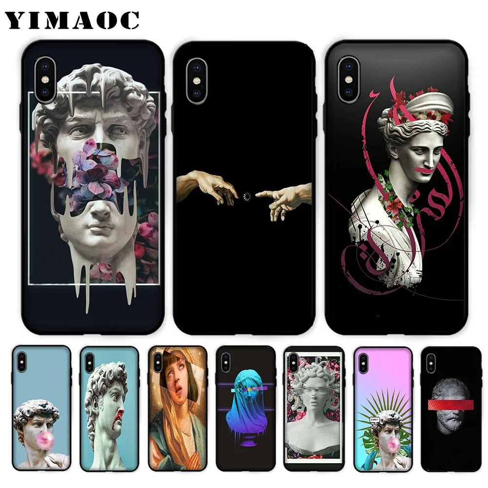 

YIMAOC Vintage Art David Statue illustration Soft Case for iPhone XS Max XR X 7 8 6 6S Plus 5 5S SE