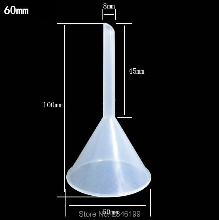 60 мм 100 шт./лот Пластик фильтр воронка ясно Lab Funnel жидкости передачи сплиттер пустой Кухня Инструменты