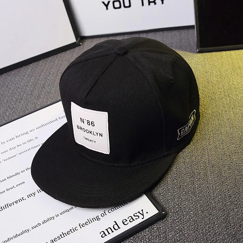 Лидер продаж, Черная Мужская и Женская Хип-хоп кепка с буквами «Бруклин», кепка для мужчин и женщин, бейсболка в стиле хип-хоп, Кепка от солнца, BKX501 - Цвет: Black