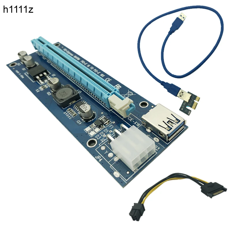 Новая переходная карта USB 3 0 PCI E 1x в 16x разъем PCIE адаптер 1 4 Riser для видеокарты