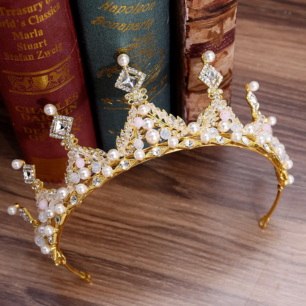 1 PC Casamento Nupcial Pageant Rei Coroa Tiara de Strass Diamante Headpiece Jóias (6)